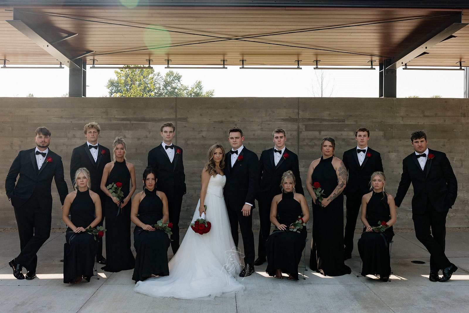 Wedding couple portrait at The Barrel Room