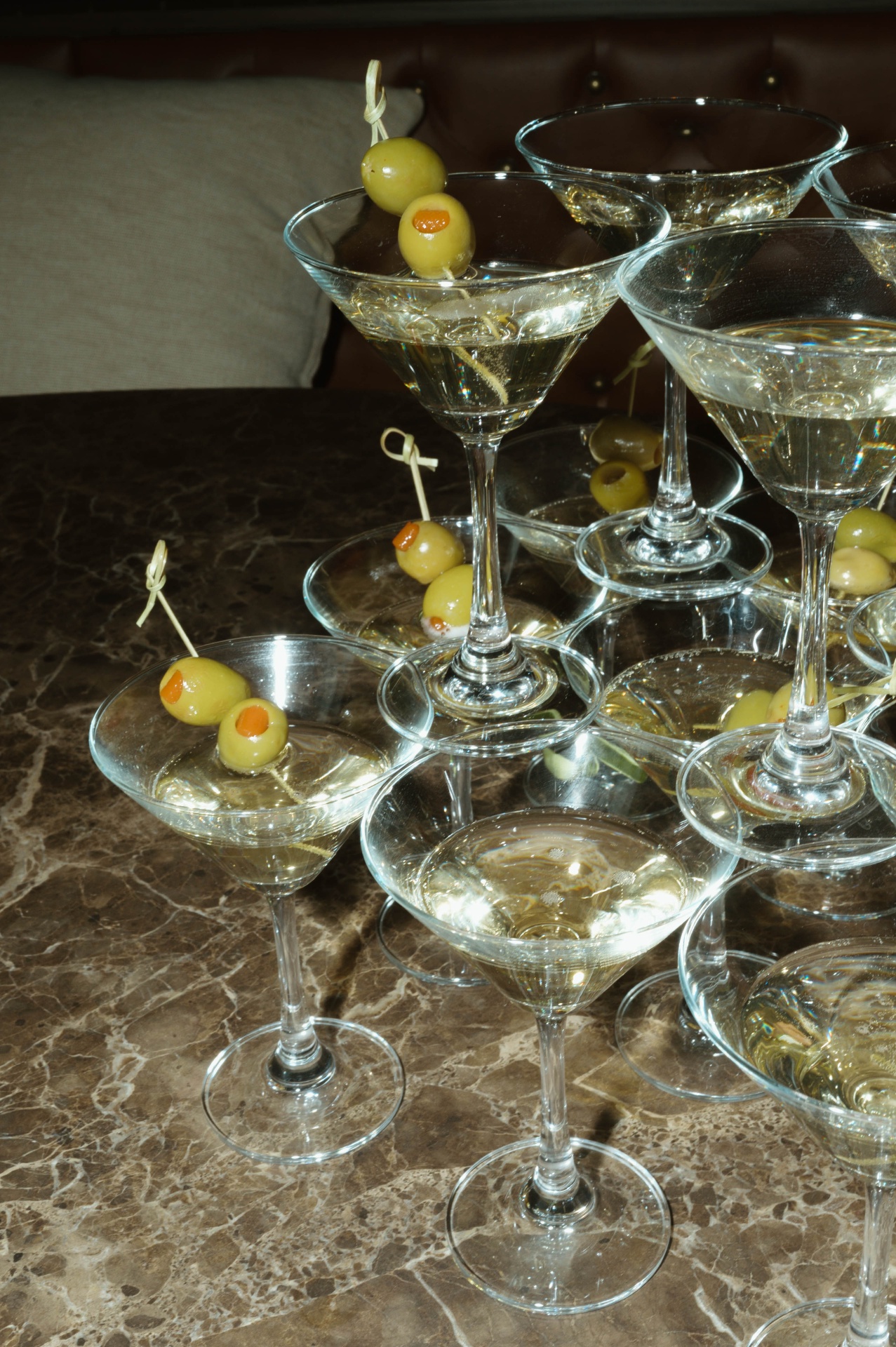 Martini tower in the Speakeasy